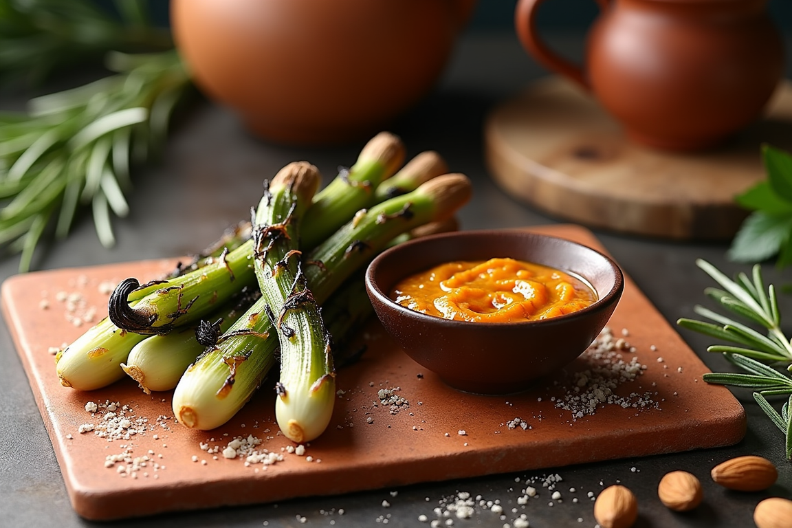 Calçots amb romesco